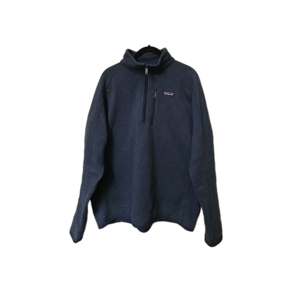 Patagonia Better Sweater Quarter 1/4 Zip Mens Medium Blue Fleece Pullover 25522